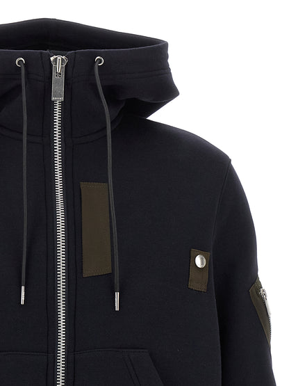 'Sponge' and nylon hoodie Sweatshirt
