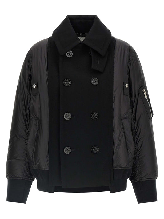 Wool insert bomber jacket Down jacket, Parka, Casual jackets