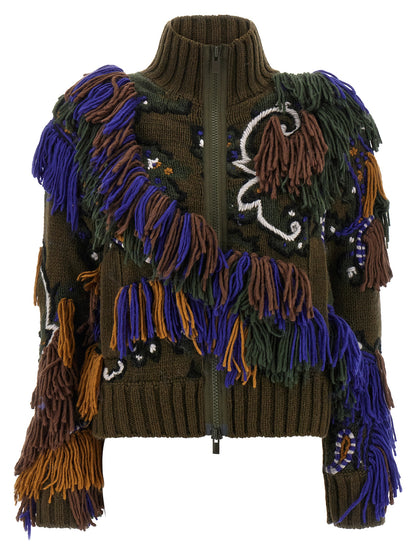 Paisley jacquard cardigan Sweater, cardigans