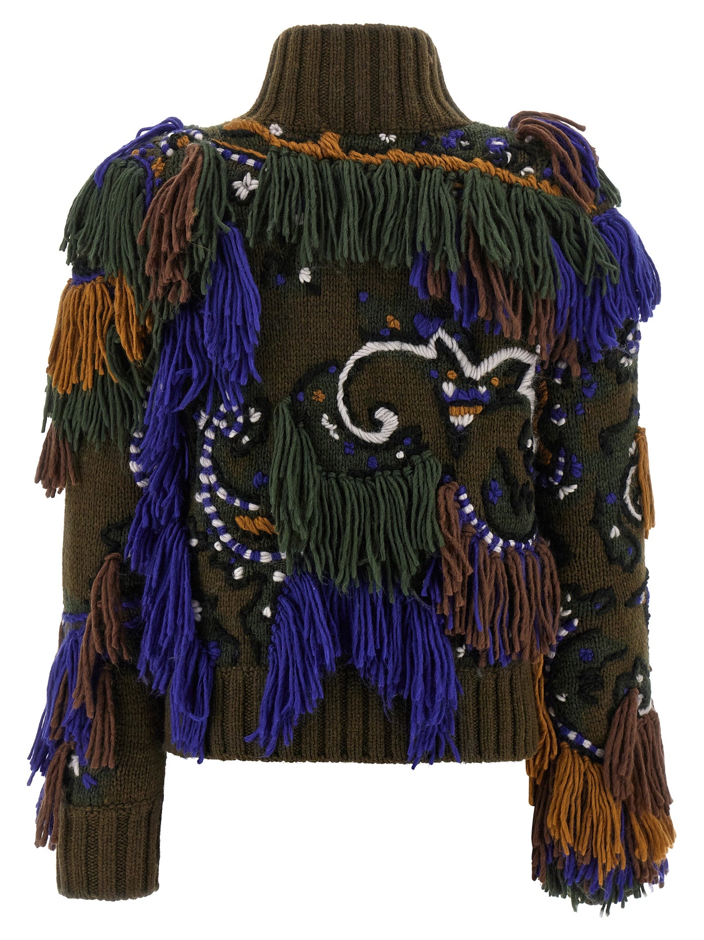 Paisley jacquard cardigan Sweater, cardigans