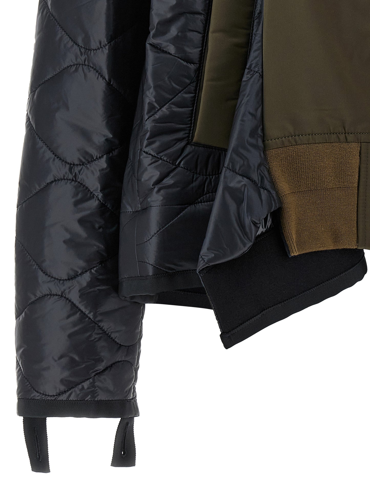 Bimaterial nylon bomber jacket  Down jacket, Parka, Casual jackets