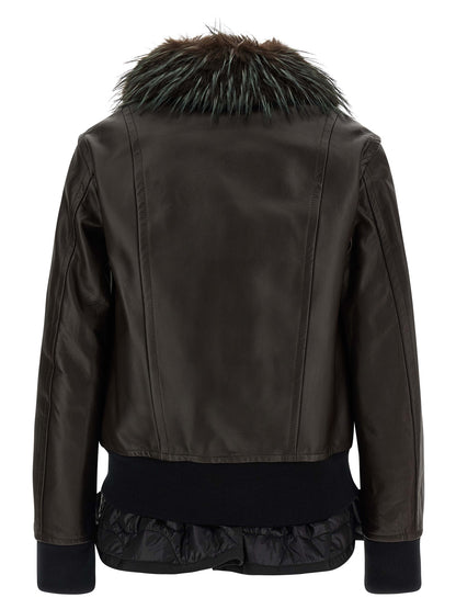 2 in 1 leather jacket Down jacket, Parka, Casual jackets