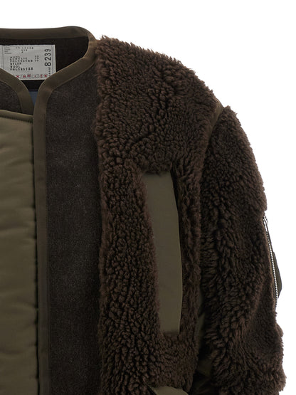 Shearling bomber jacket Down jacket, Parka, Casual jackets