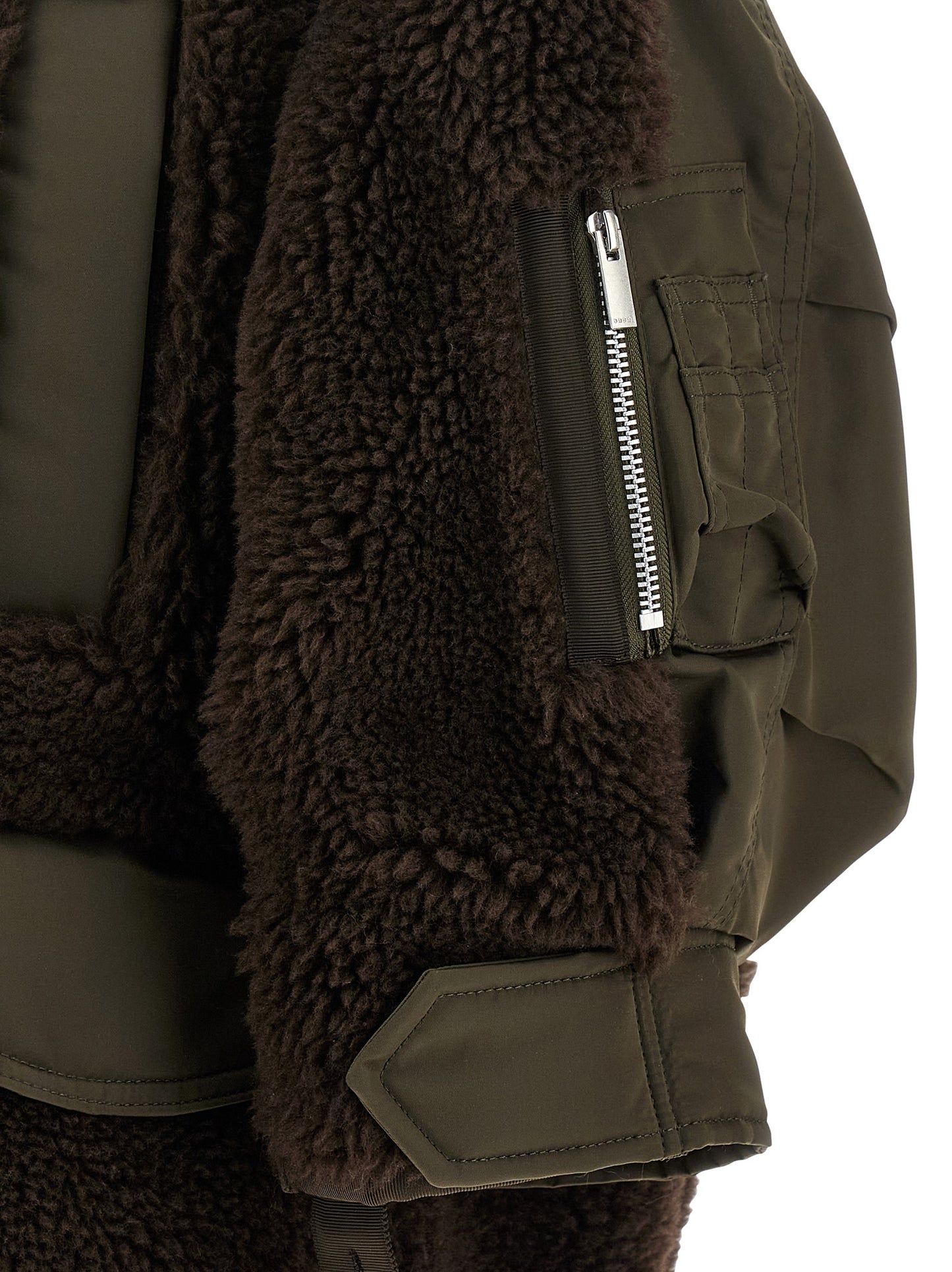 Shearling bomber jacket Down jacket, Parka, Casual jackets