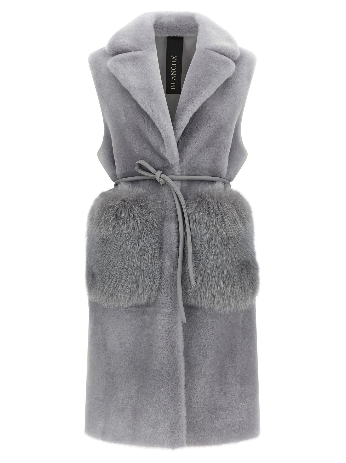'Merino Straight-Volpe Shadow' vest Fur