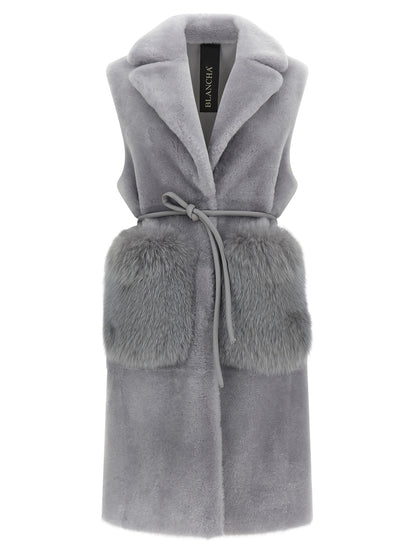 'Merino Straight-Volpe Shadow' vest Fur
