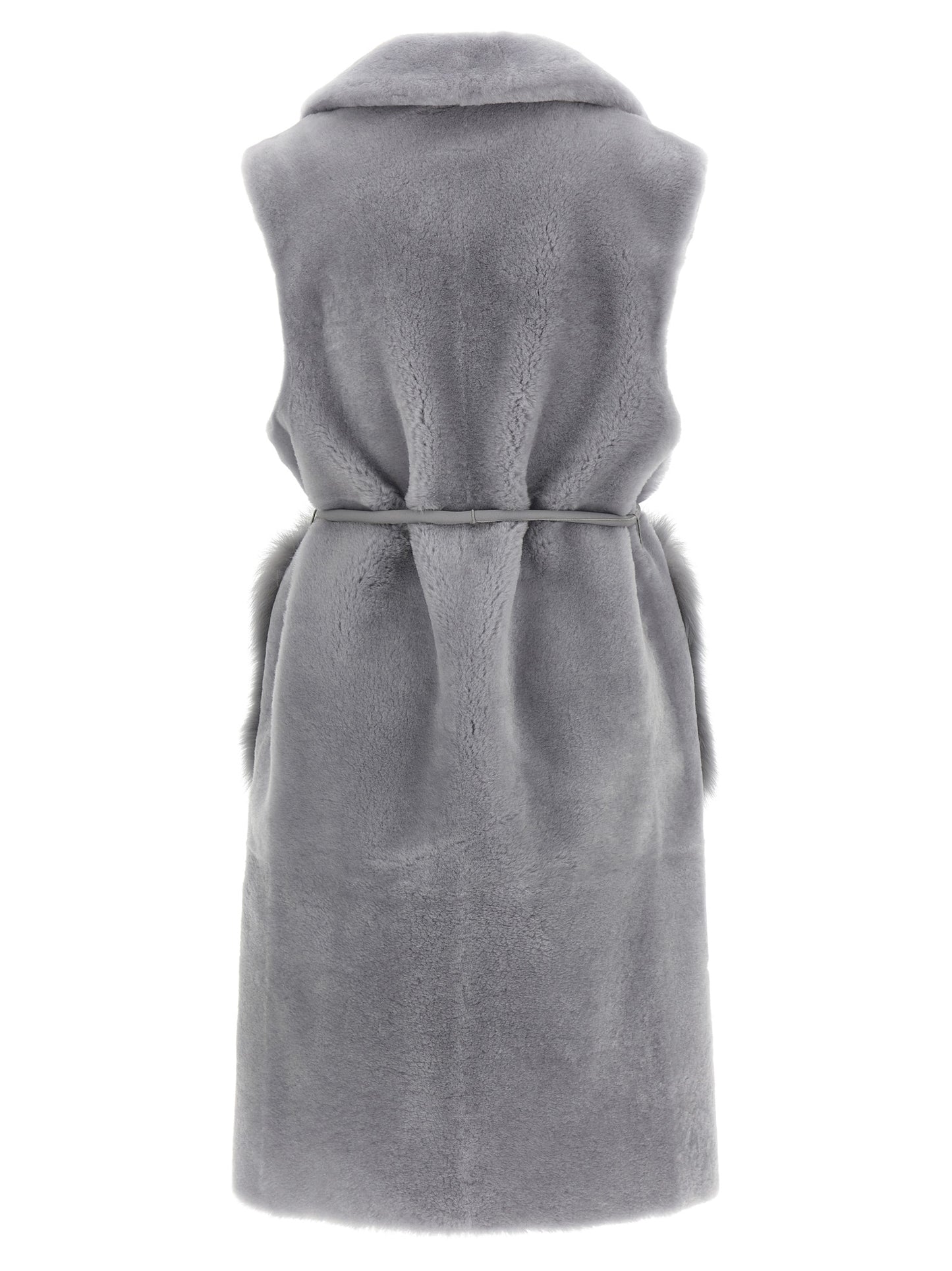 'Merino Straight-Volpe Shadow' vest Fur