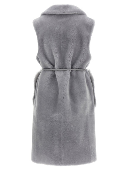 'Merino Straight-Volpe Shadow' vest Fur