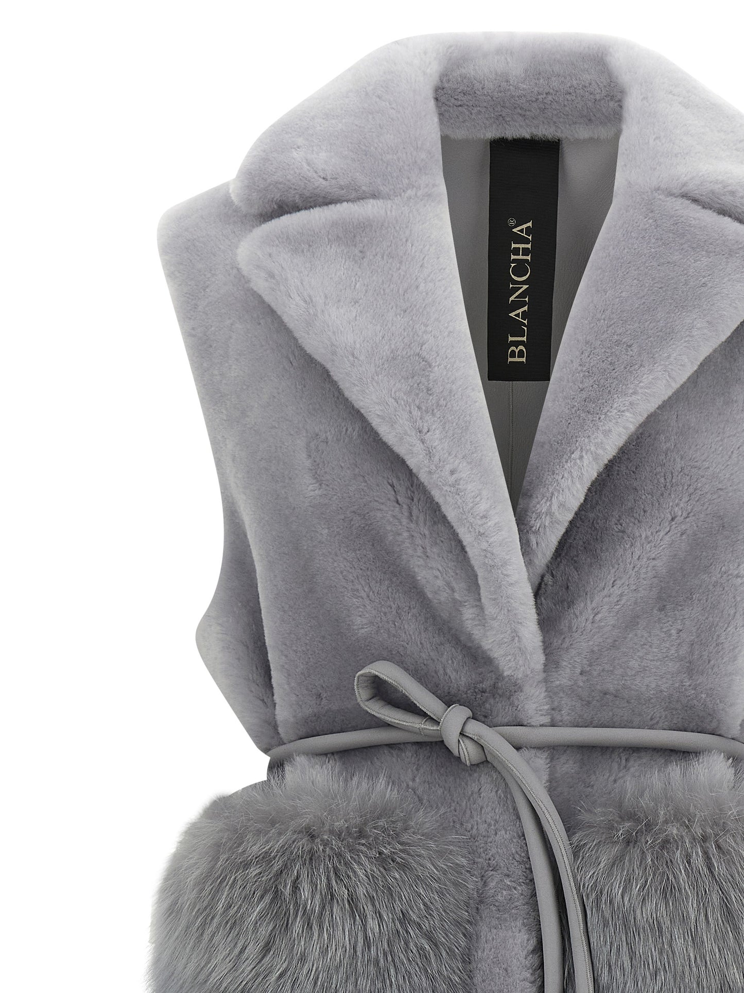 'Merino Straight-Volpe Shadow' vest Fur
