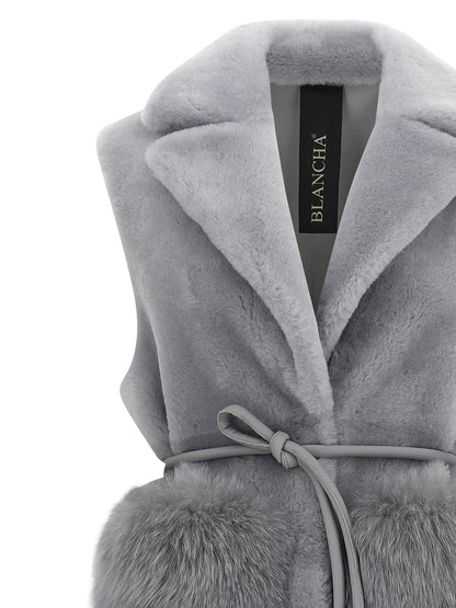 'Merino Straight-Volpe Shadow' vest Fur