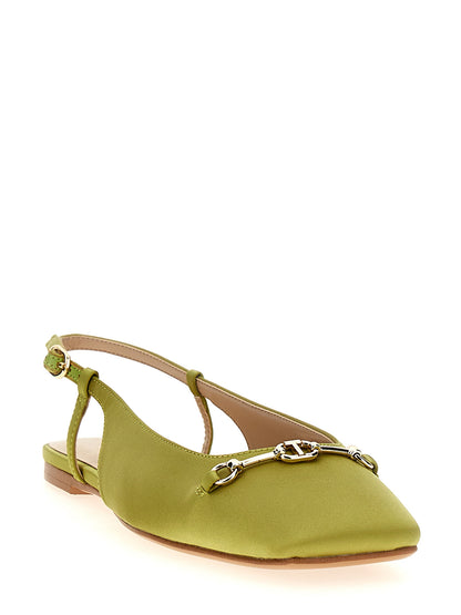 Satin slingback Flat shoes