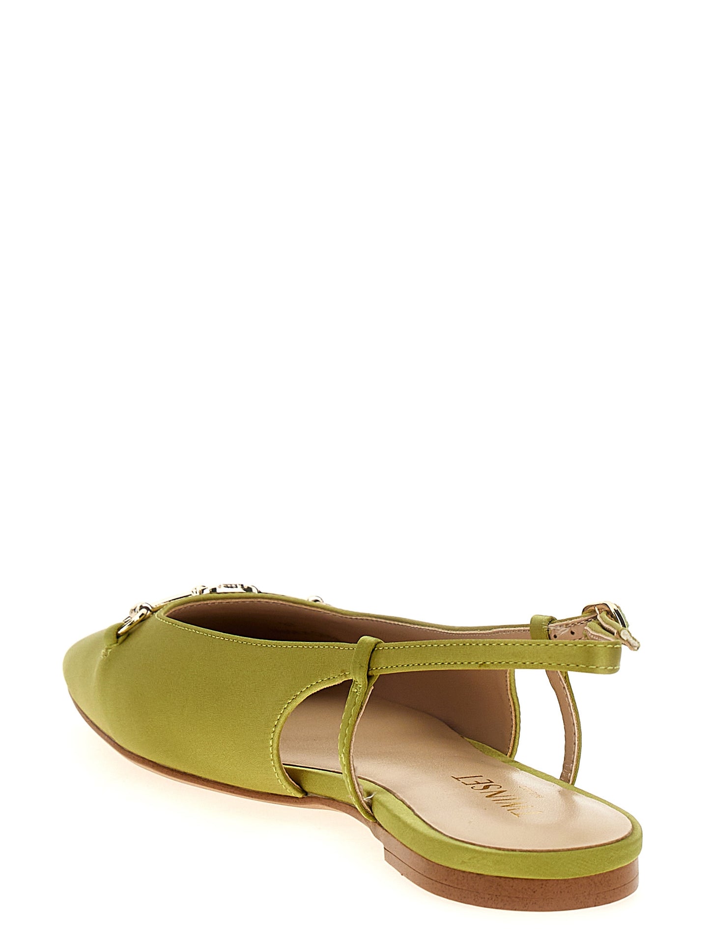 Satin slingback Flat shoes
