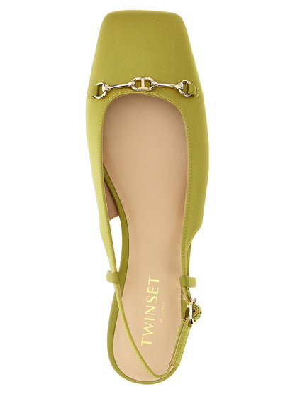 Satin slingback Flat shoes
