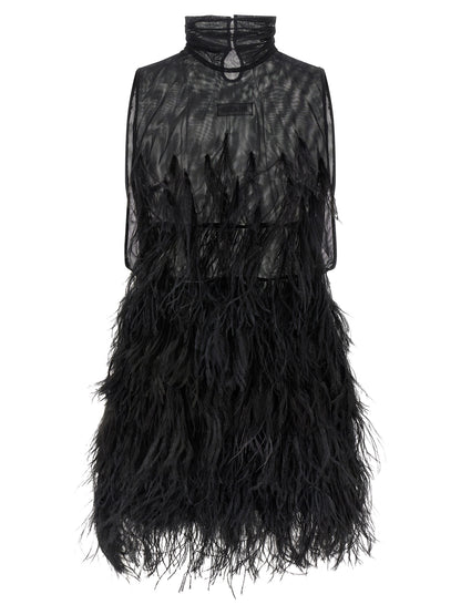 Ostrich feather dress Dresses