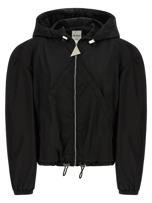 Maxi hood bomber jacket Down jacket, Parka, Casual jackets