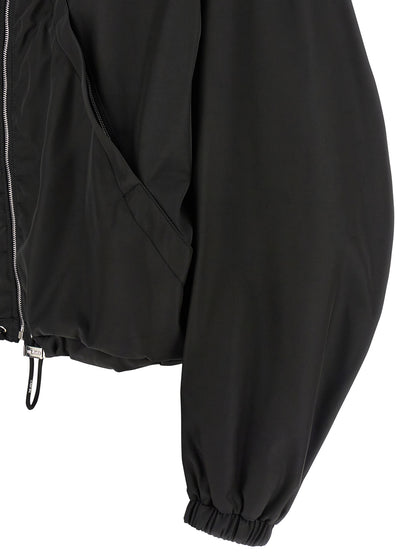 Maxi hood bomber jacket Down jacket, Parka, Casual jackets