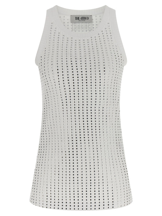 Rhinestone tank top Tops