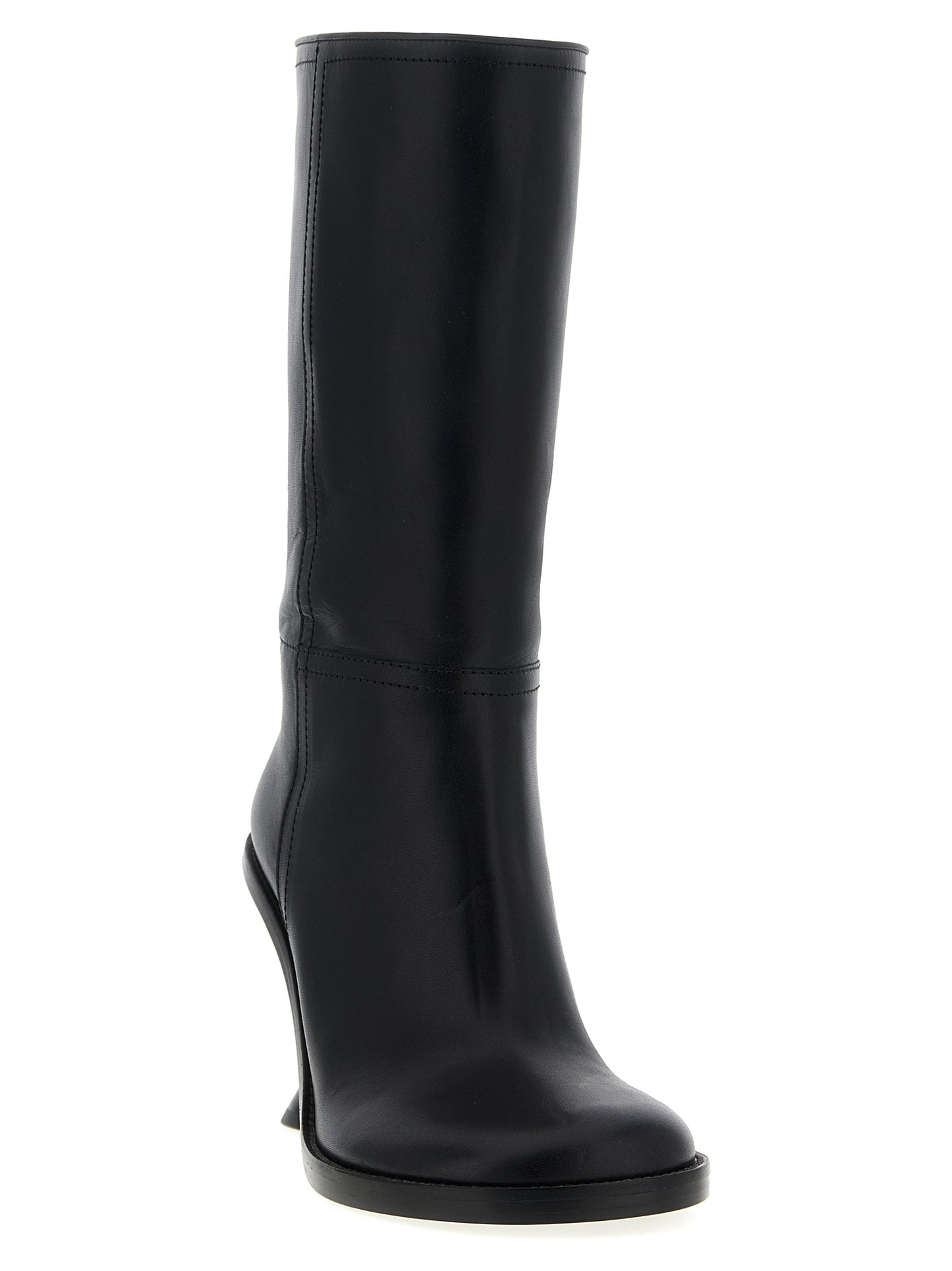 Curved wedge heel boots Boots, ankle boots