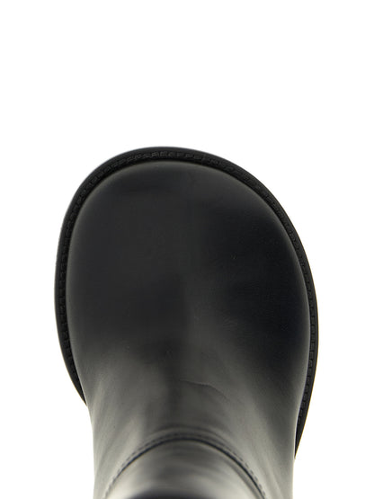 Curved wedge heel boots Boots, ankle boots