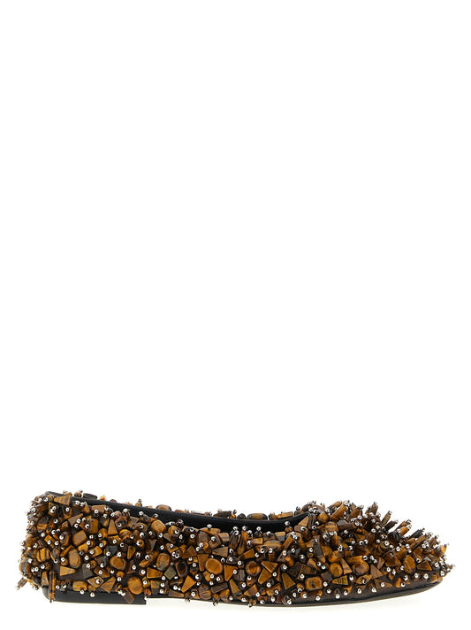 Beaded ballet flats Flat shoes