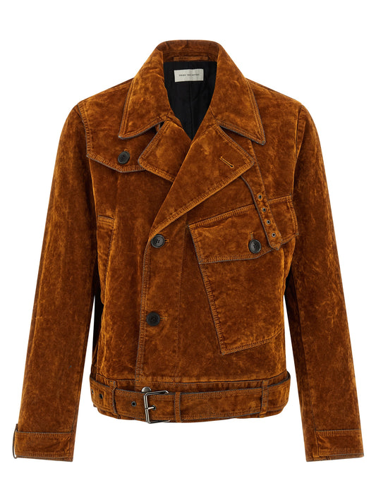 Velvet biker jacket Down jacket, Parka, Casual jackets