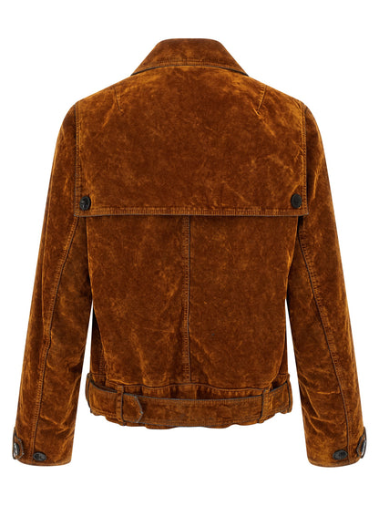 Velvet biker jacket Down jacket, Parka, Casual jackets