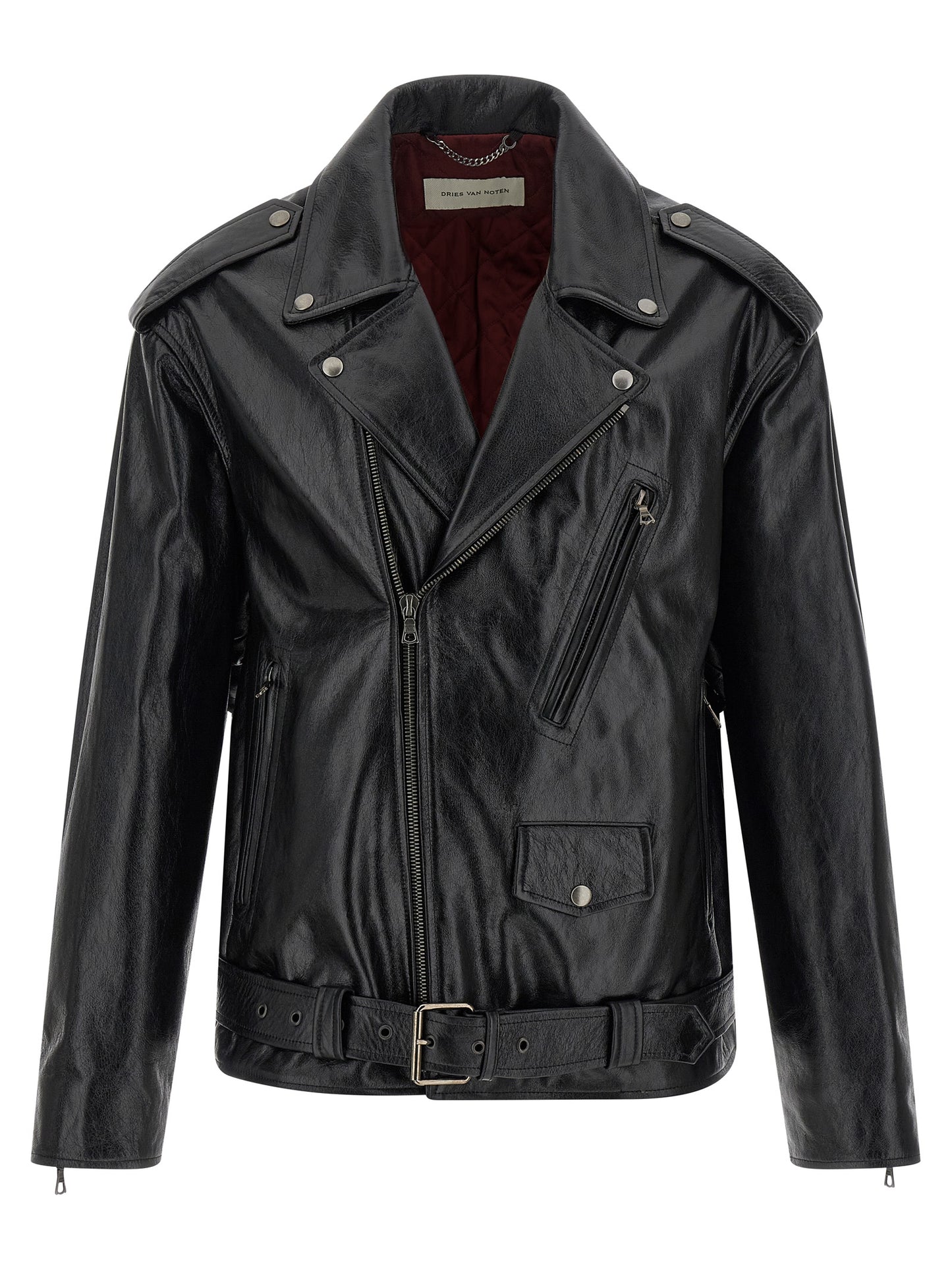 Leather biker jacket Down jacket, Parka, Casual jackets