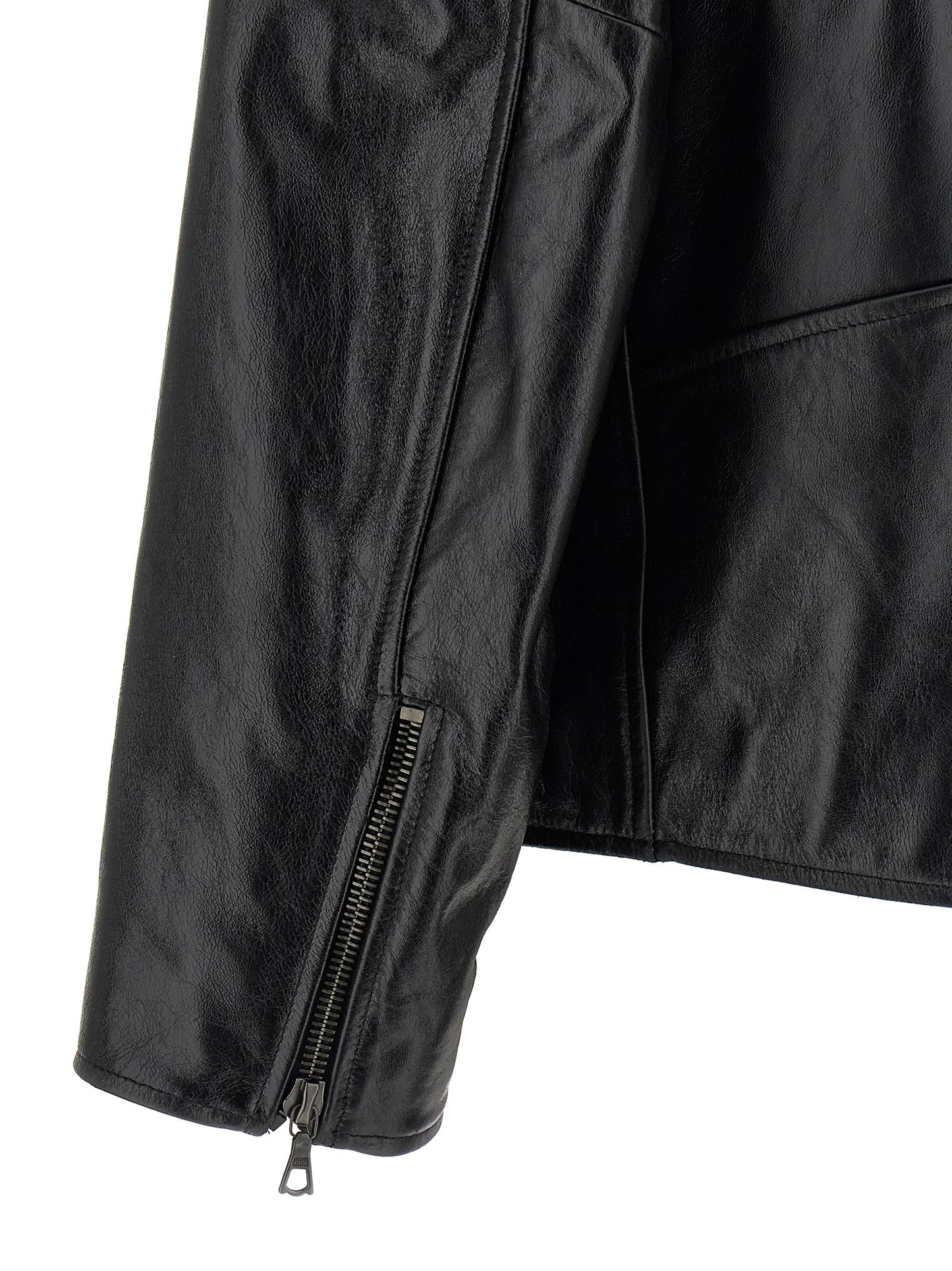 Leather biker jacket Down jacket, Parka, Casual jackets