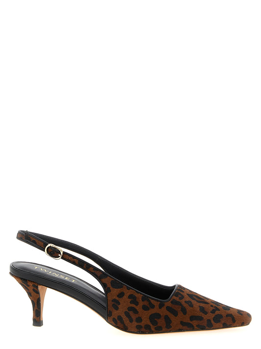 Animal print slingbacks Pumps