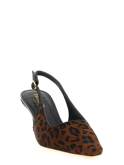 Animal print slingbacks Pumps