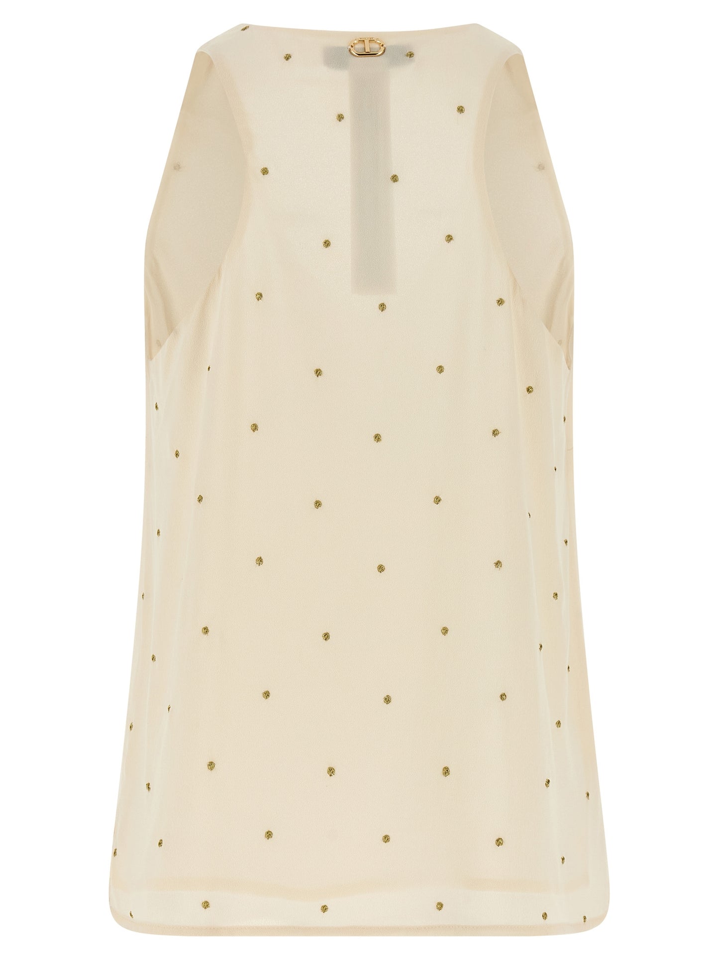 Lurex embroidery tank top Tops