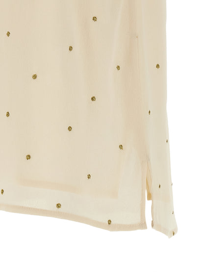 Lurex embroidery tank top Tops