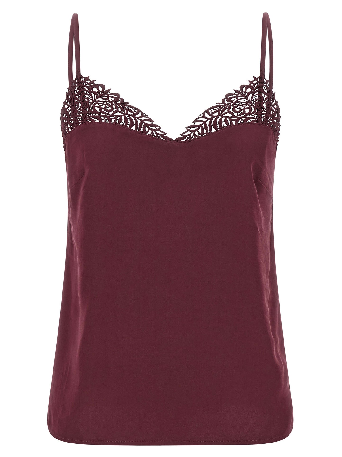 Satin lace top Tops