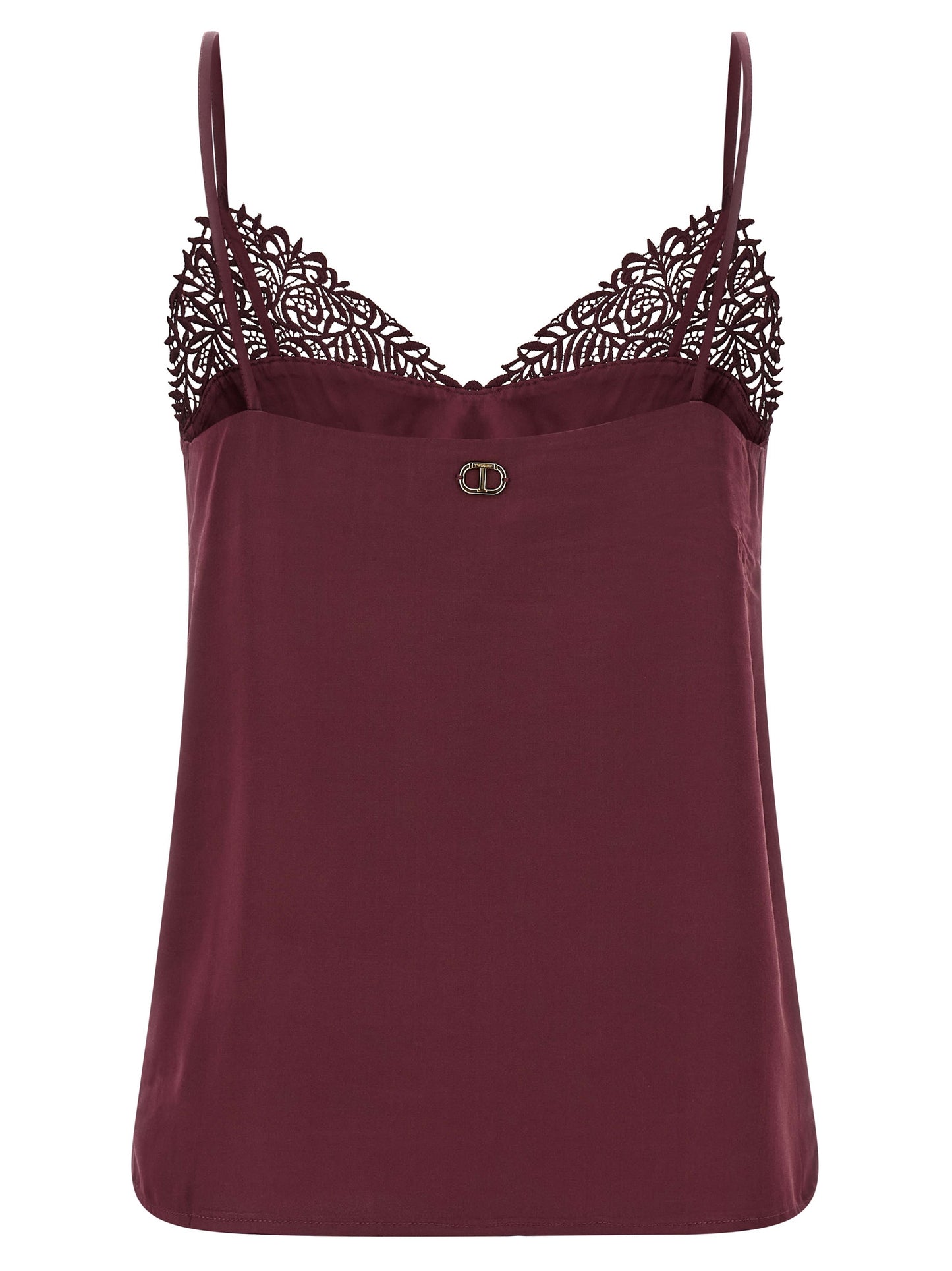 Satin lace top Tops
