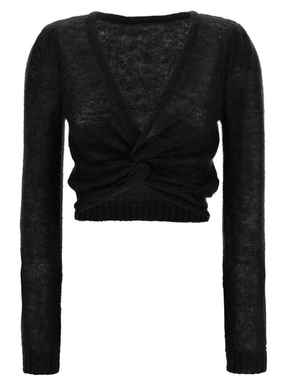 Crossed mesh Sweater, cardigans