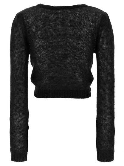 Crossed mesh Sweater, cardigans