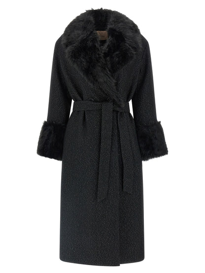 Lamé thread coat Coats, trench coats