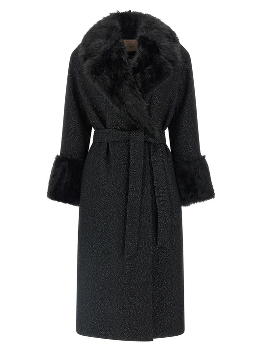 Lamé thread coat Coats, trench coats
