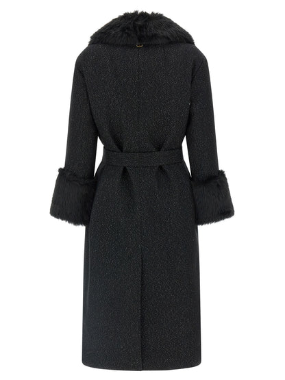 Lamé thread coat Coats, trench coats