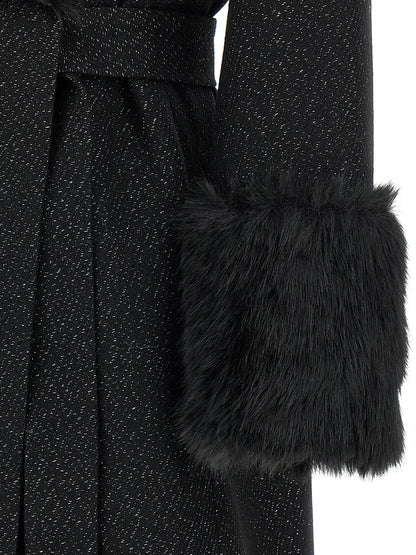 Lamé thread coat Coats, trench coats
