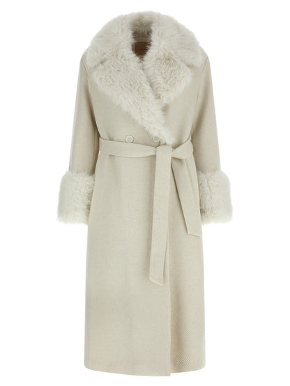 Lamé thread coat Coats, trench coats