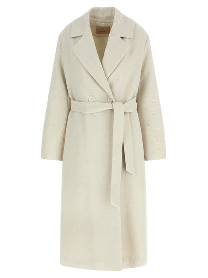 Lamé thread coat Coats, trench coats