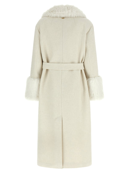 Lamé thread coat Coats, trench coats