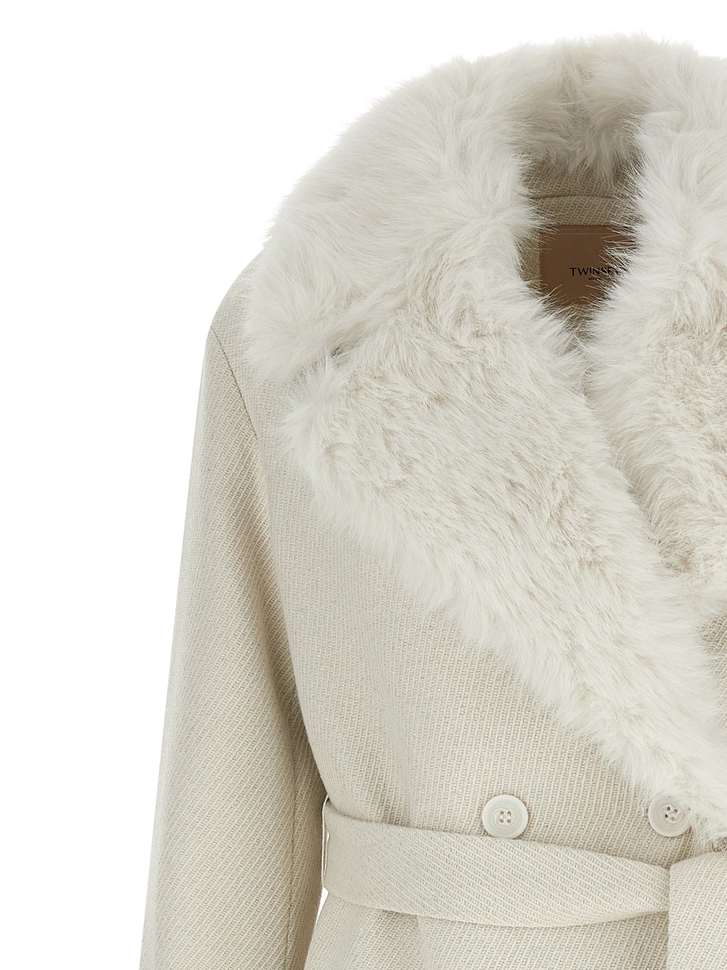 Lamé thread coat Coats, trench coats