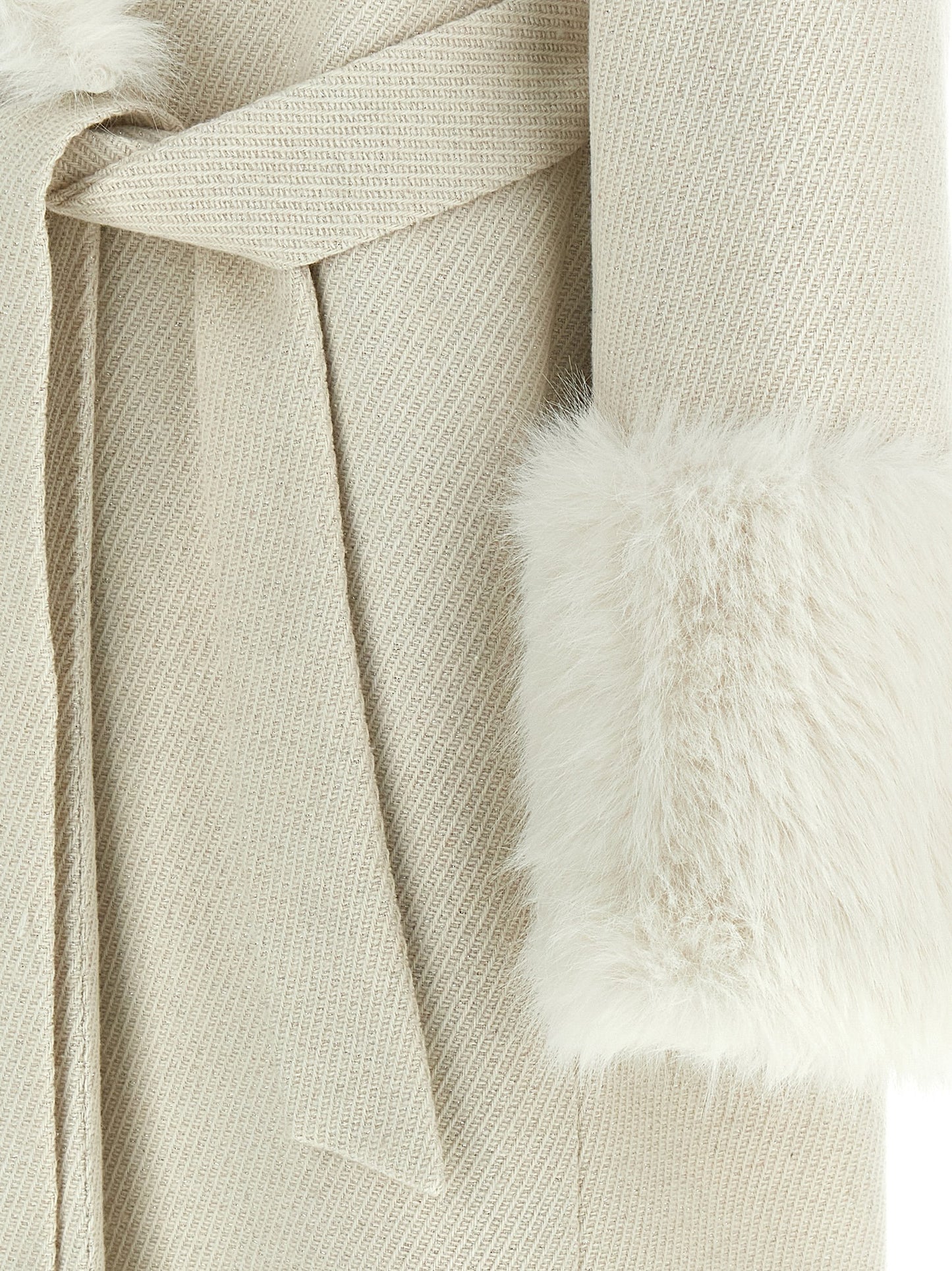 Lamé thread coat Coats, trench coats