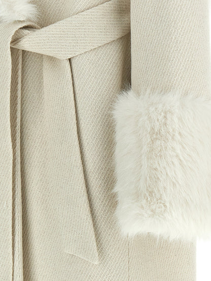 Lamé thread coat Coats, trench coats