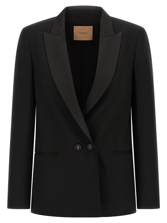 Satin lapel blazer Blazer, suits