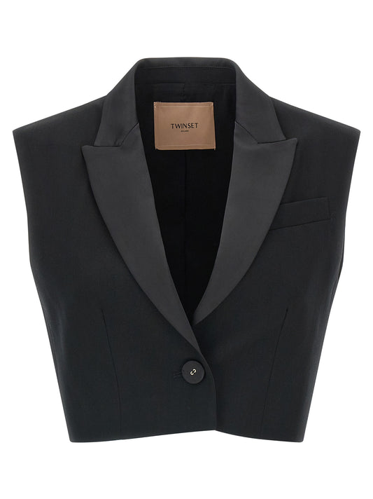 Cropped vest Gilet