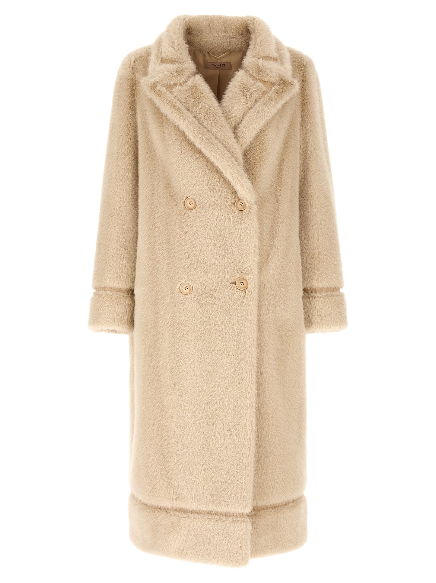 Double-breasted coat Fur