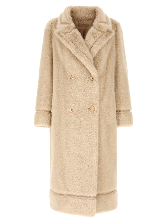 Double-breasted coat Fur